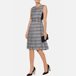 L'Agence Women's Size 0 Pleated Checkered Fit & Flare Dress
